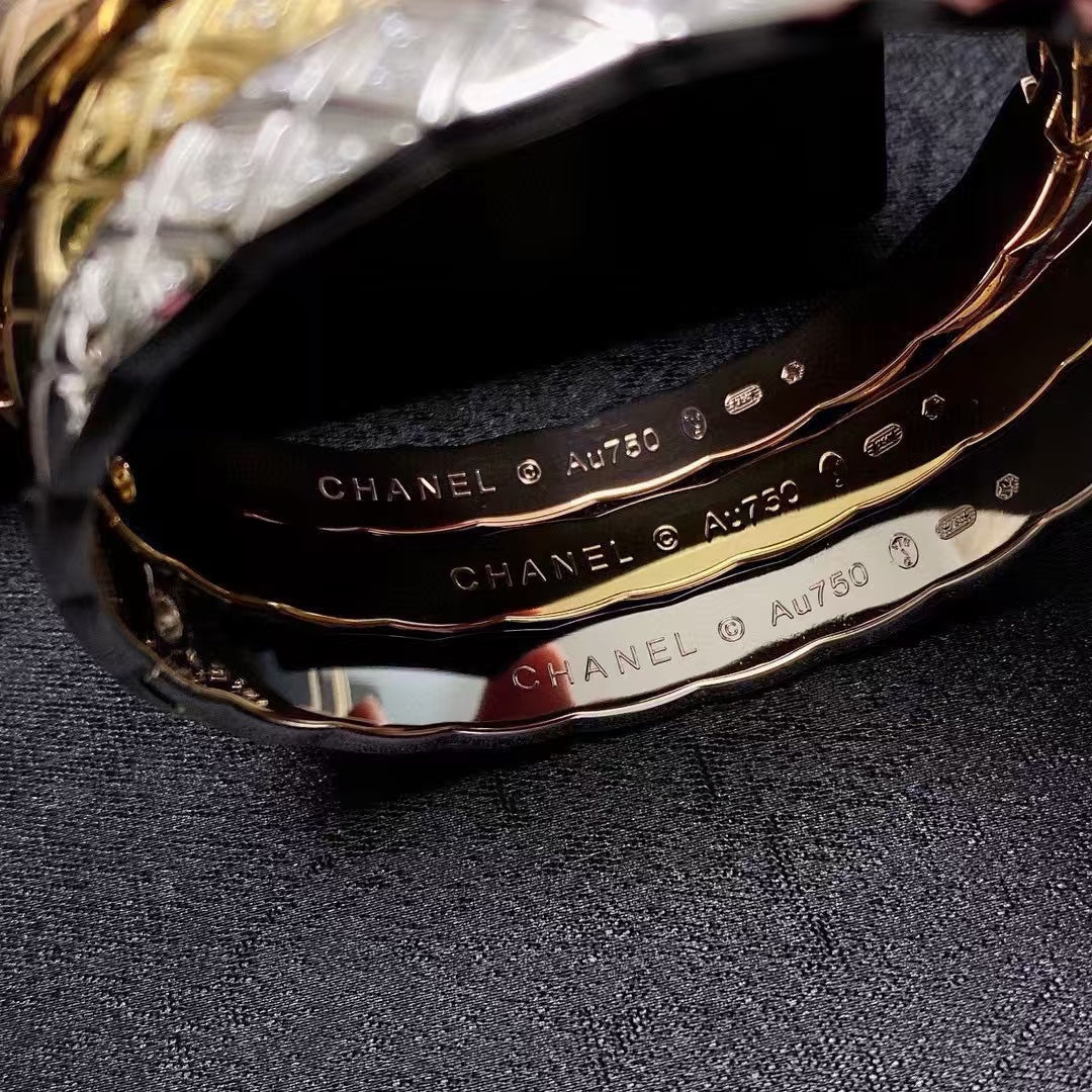 Faceted Geometric Bangle Bracelet