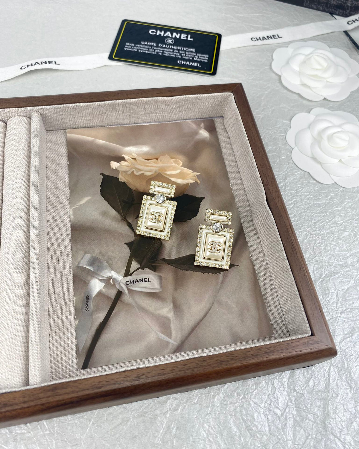 Rectangle Frame Drop Earrings