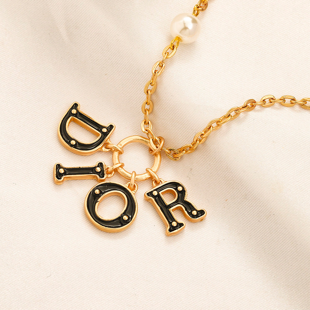 Alloy Colorful Lettering Bracelet & Necklace - Individual or Set