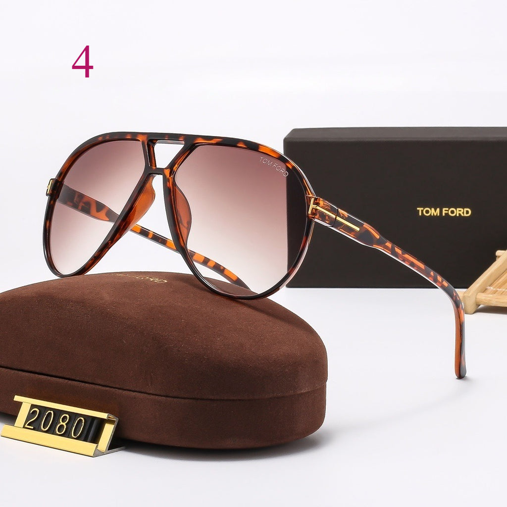 Bold Double-Bridge Aviator Sunglasses