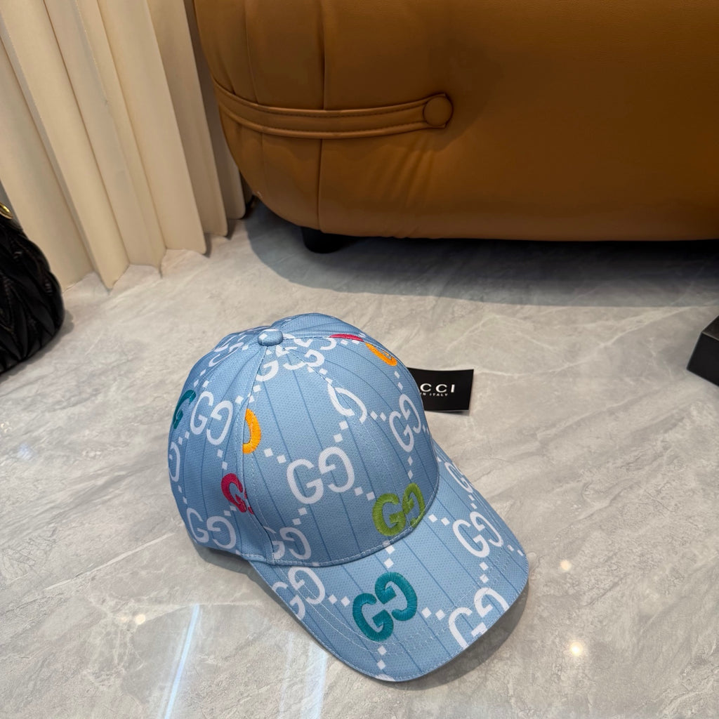 Colorful Outline Monogram Baseball Cap