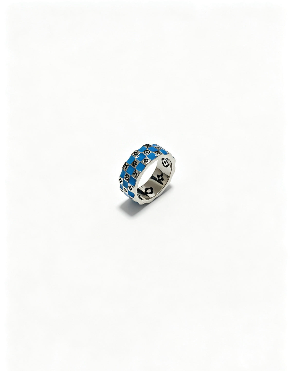 Checkerboard Band Ring - Sizes 6–11