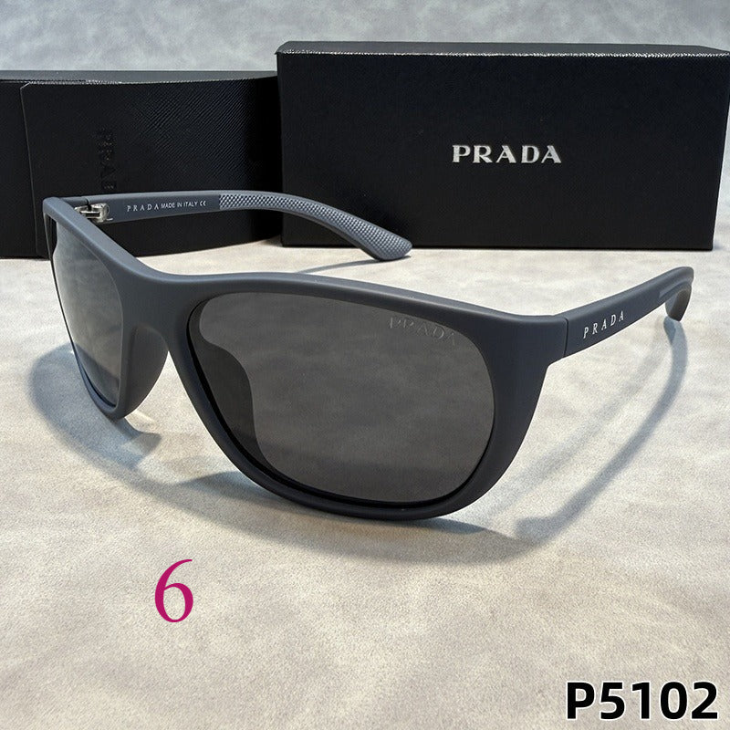 Wraparound Oval Sunglasses with Broad Frames