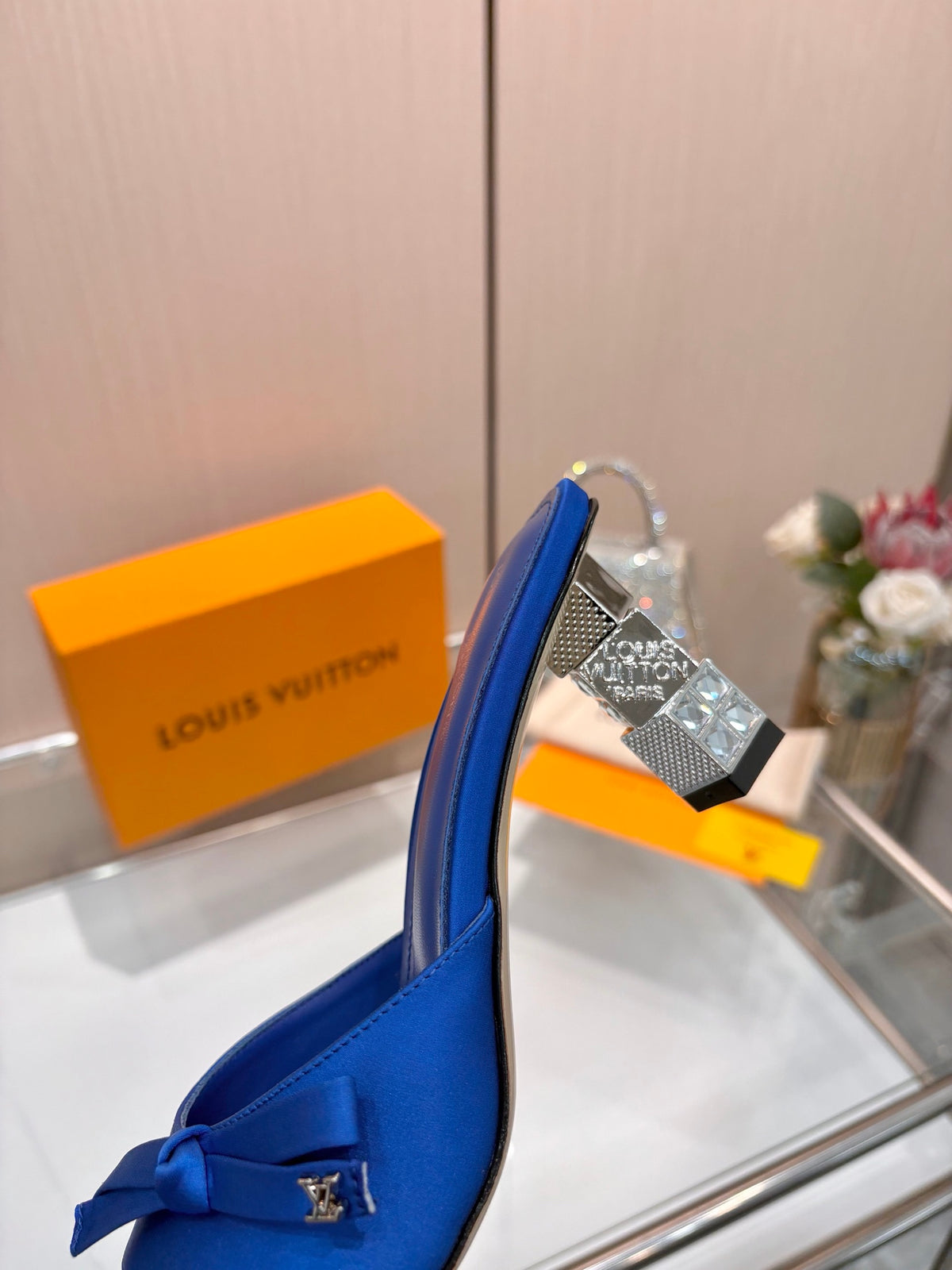 Padded Cross-Strap Heeled Mules
