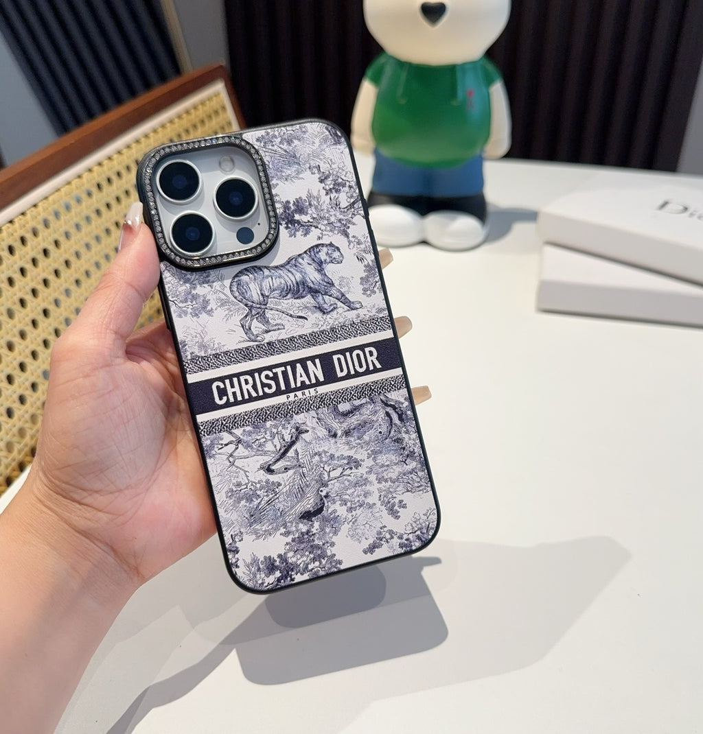 Scenic Print Phone Case with Lettered Band