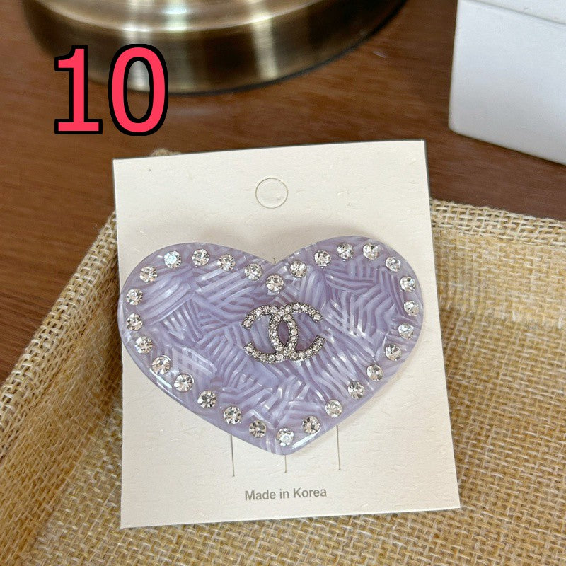 Decorative Hair Clip - Bow, Plaid and Emblem Options