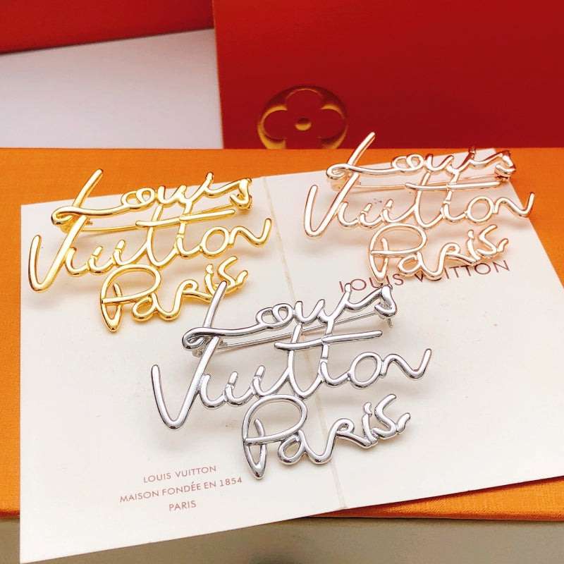 Script Lettering Brooch