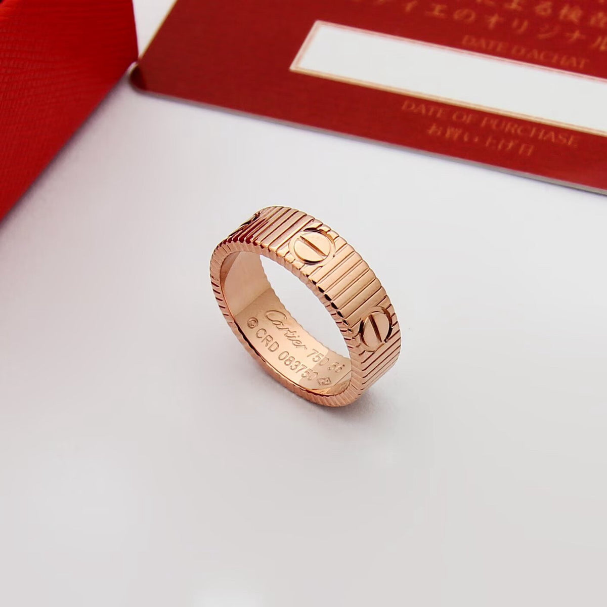 Wide Ribbed Band Ring with Circular Screw Details