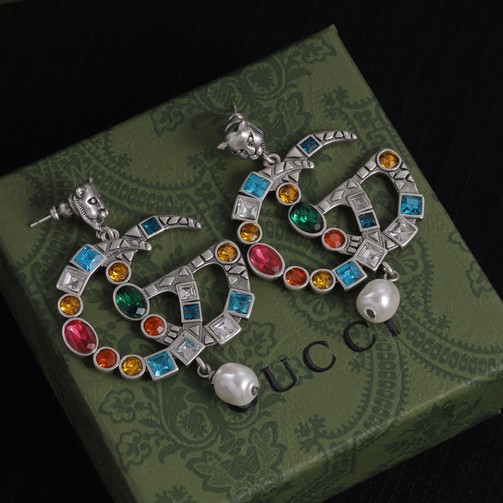 Oversized Interlocking-G Drop Earrings