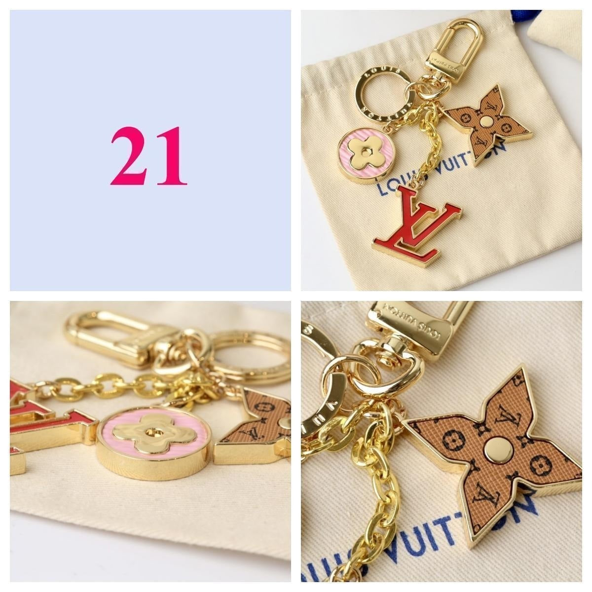 Handbag & Letter Charm Keychain - Style Options
