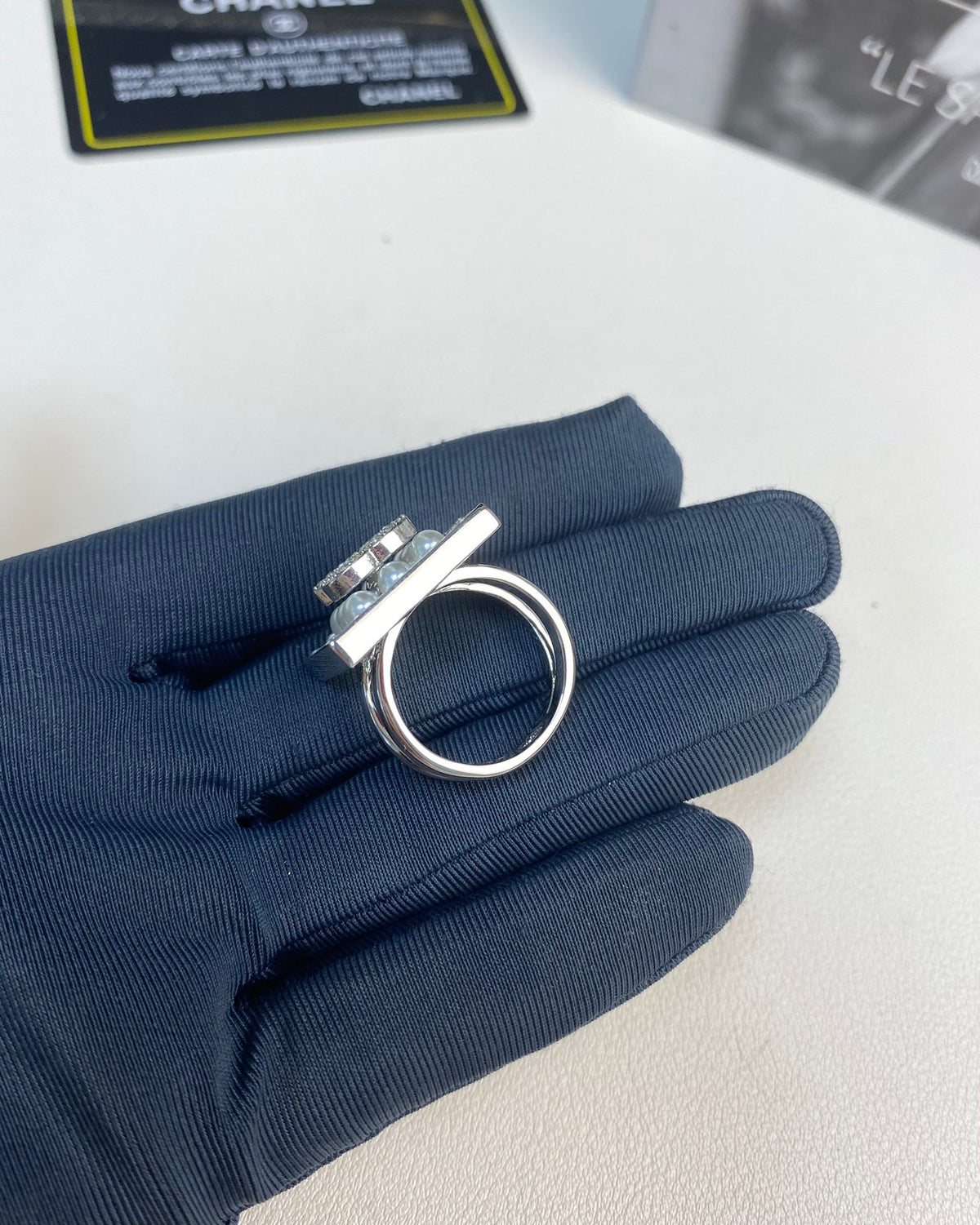 Square Stone-Set Statement Ring