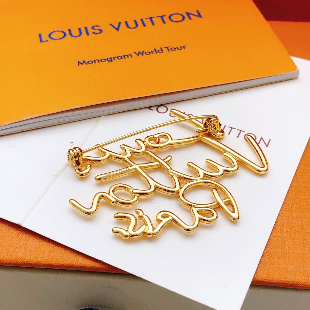 Script Lettering Brooch