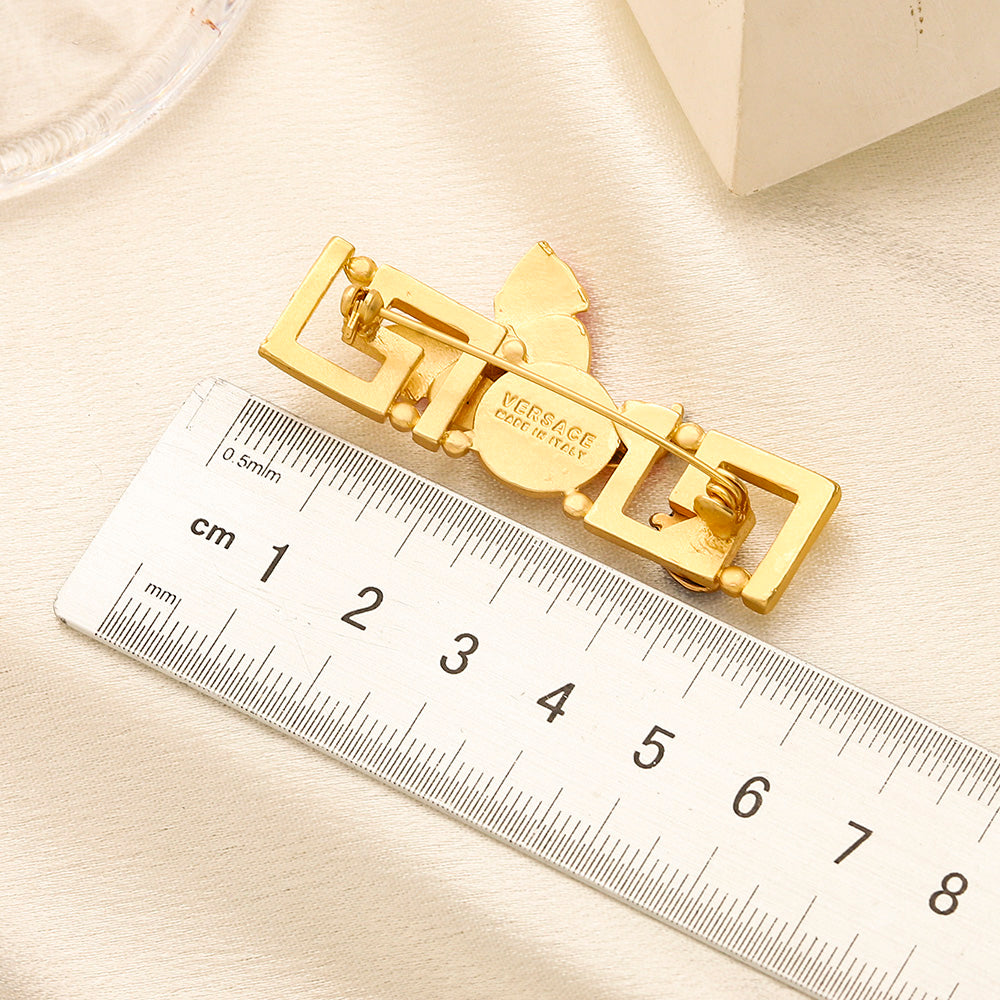 Bow & Colorful Charm Bar Brooch