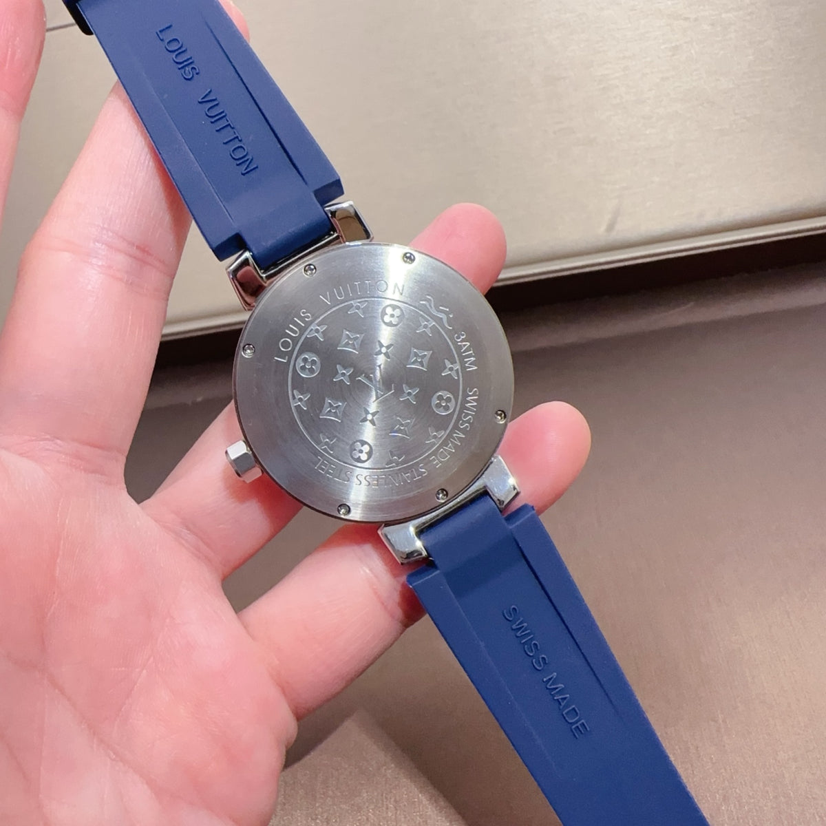 42mm Blue Dial Quartz Watch with Blue Strap 009