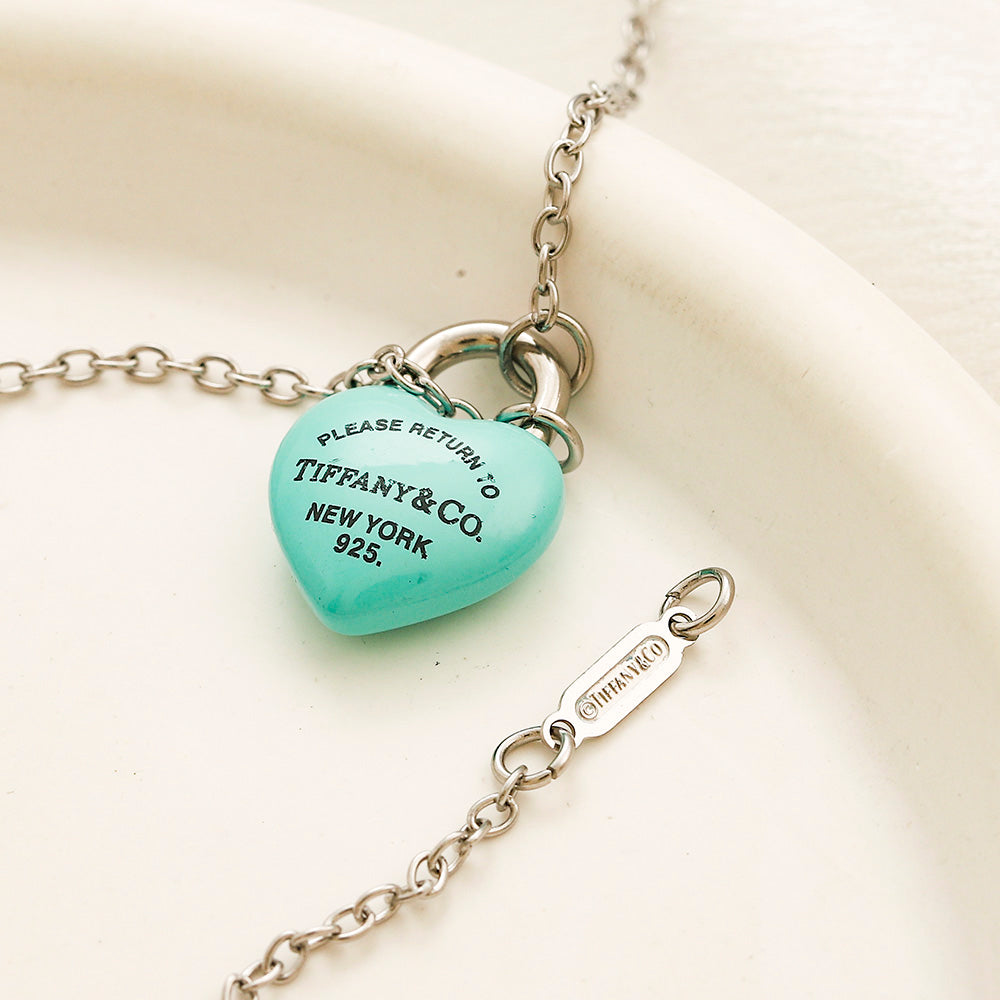 304 Stainless Steel Colorful Heart Pendant Bracelet & Necklace - Individual or Set