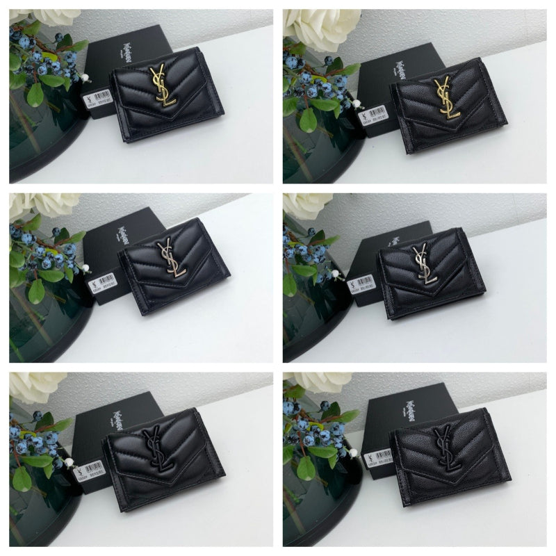 Croc-Embossed Compact Wallet 026