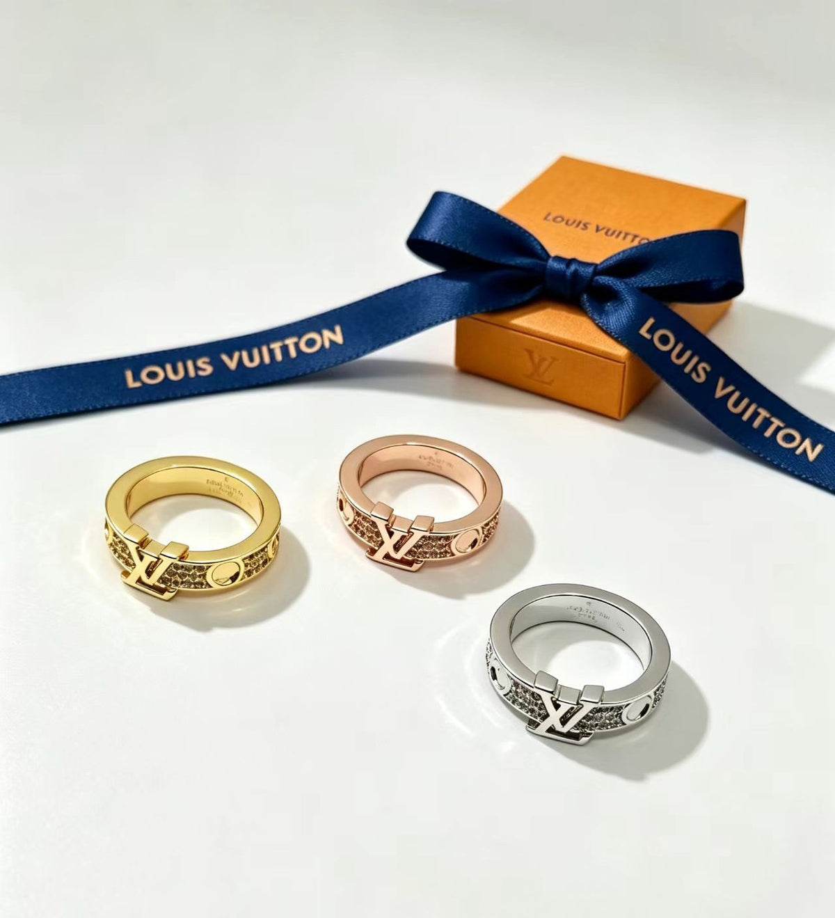 Openwork Letter Emblem Band Ring