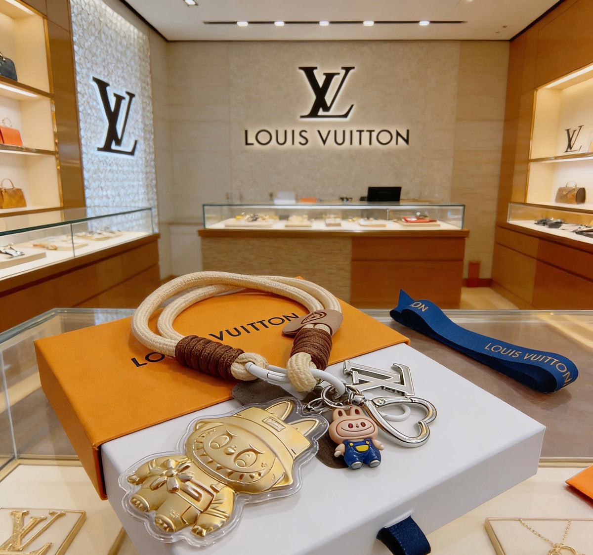 Character Charm Keychain with Loop Strap