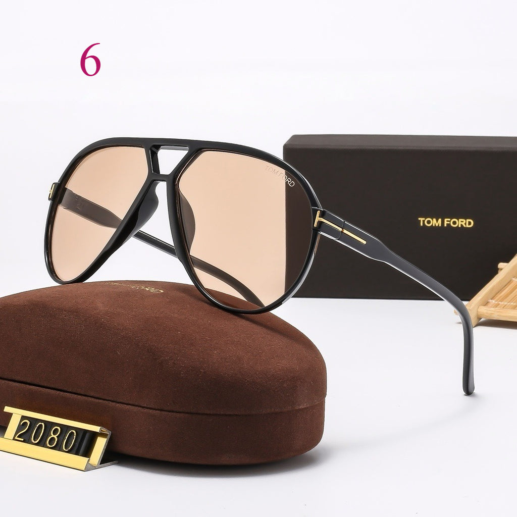 Bold Double-Bridge Aviator Sunglasses