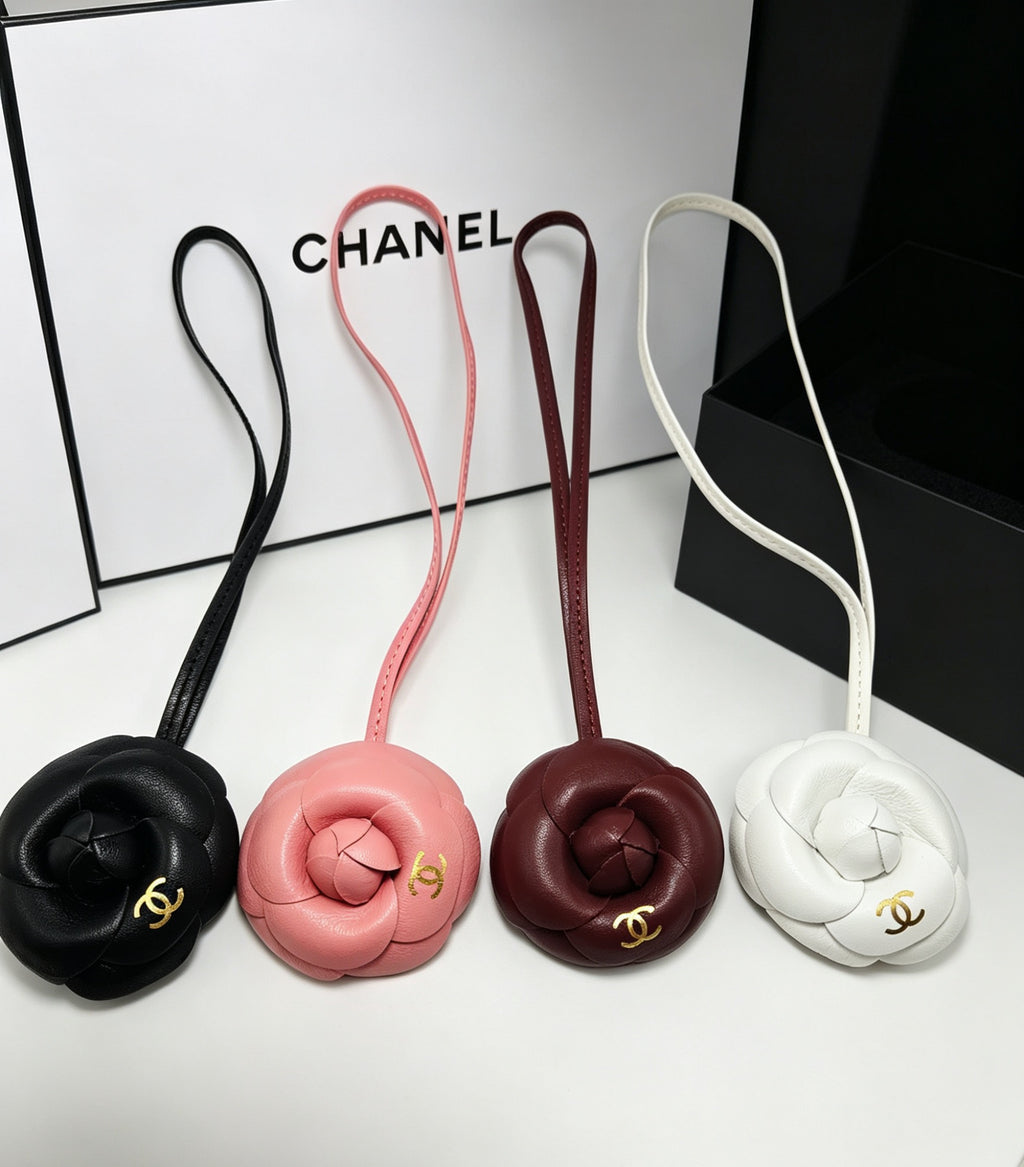 Camellia Flower Loop Keychain