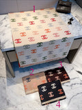Multicolor Interlocking-C Motif Scarf