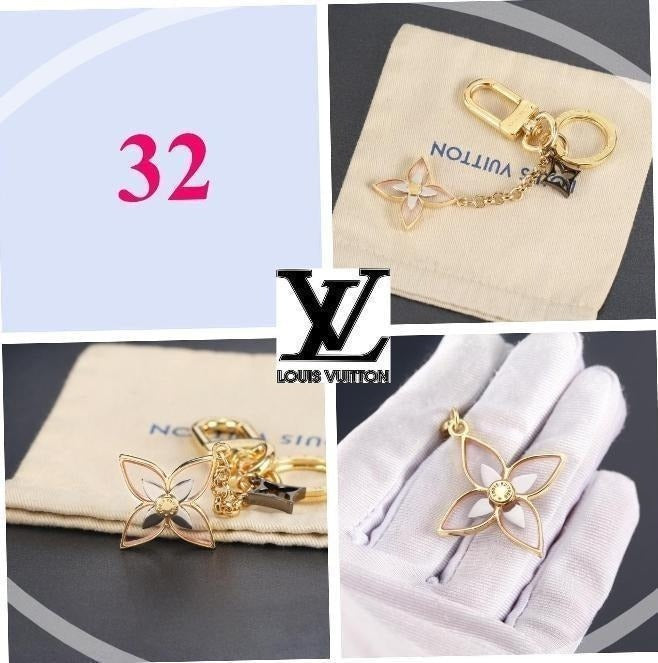 Heart & Flower Charm Keychain - Style Options