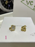 Rounded Quatrefoil Stud Earrings