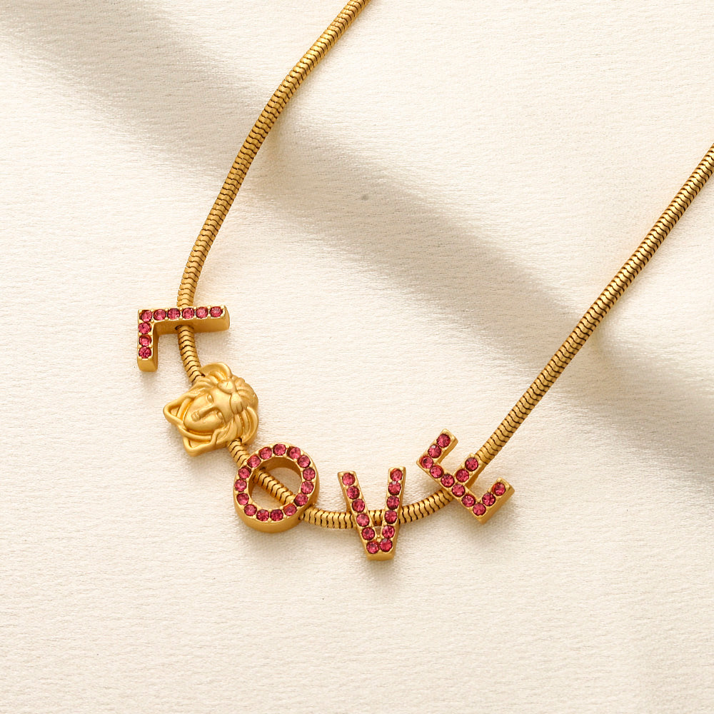 304 Stainless Steel Heart & Letter Charm Bracelet & Necklace - Individual or Set