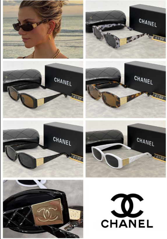 Narrow Oval Sunglasses with Metallic Temple Panels