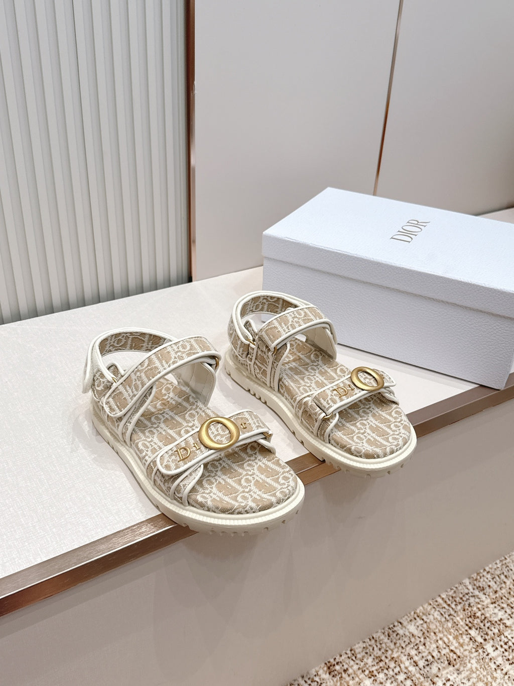 Double-Strap Platform Sandals with Ankle Strap