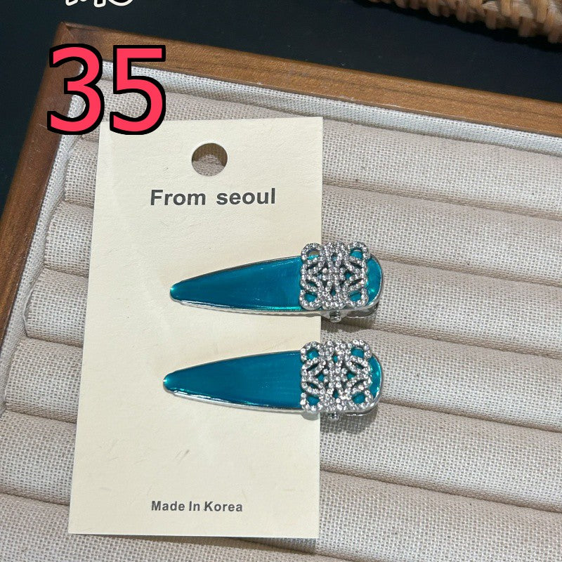Decorative Hair Clip - Bow, Plaid and Emblem Options