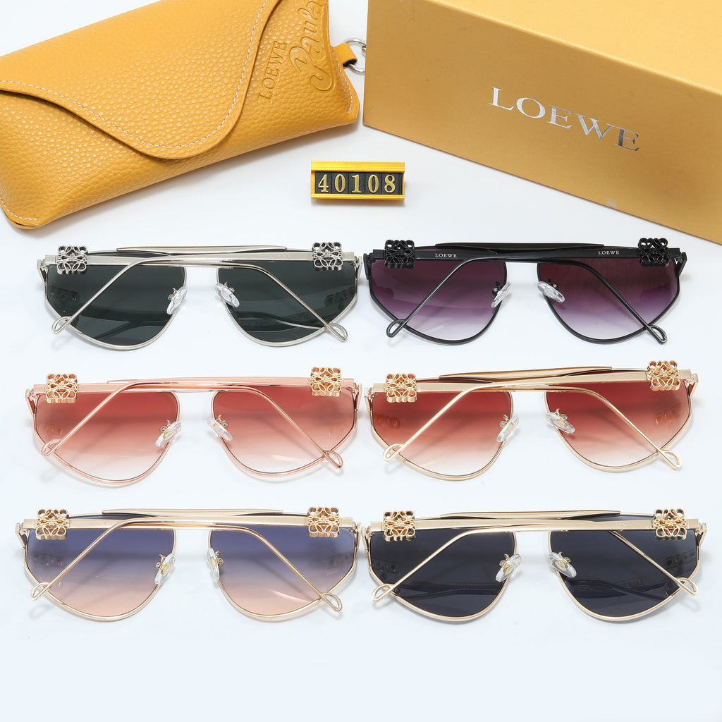 Gafas de sol aviador sin montura con puente superior plano
