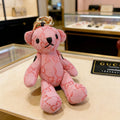 Monogram Teddy Bear Keychain