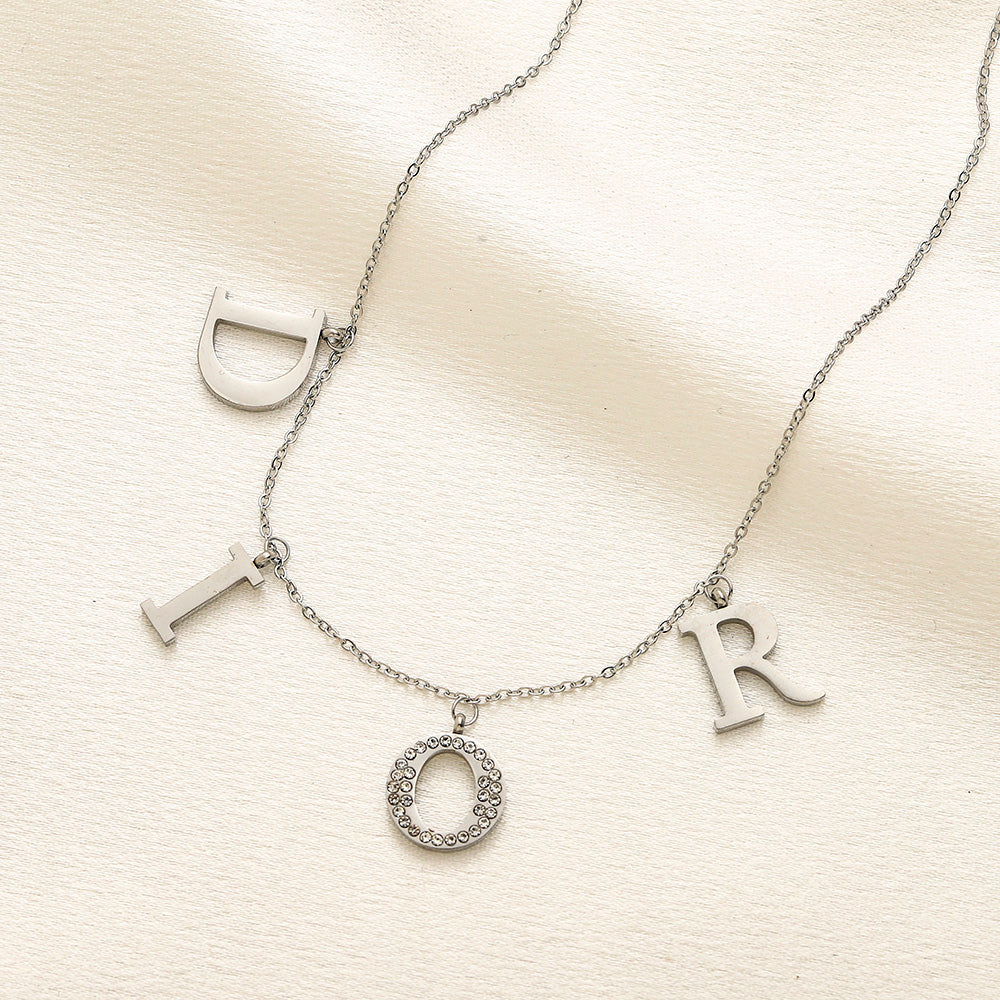 304 Stainless Steel Letter Station Bracelet & Necklace - Individual or Set