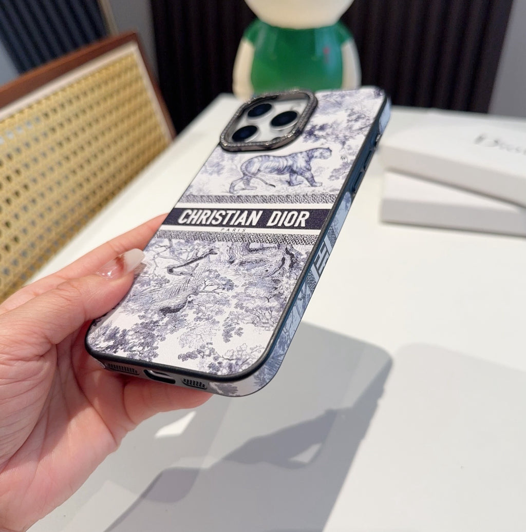 Scenic Print Phone Case with Lettered Band