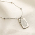 304 Stainless Steel Rectangular Monogram Tag Necklace