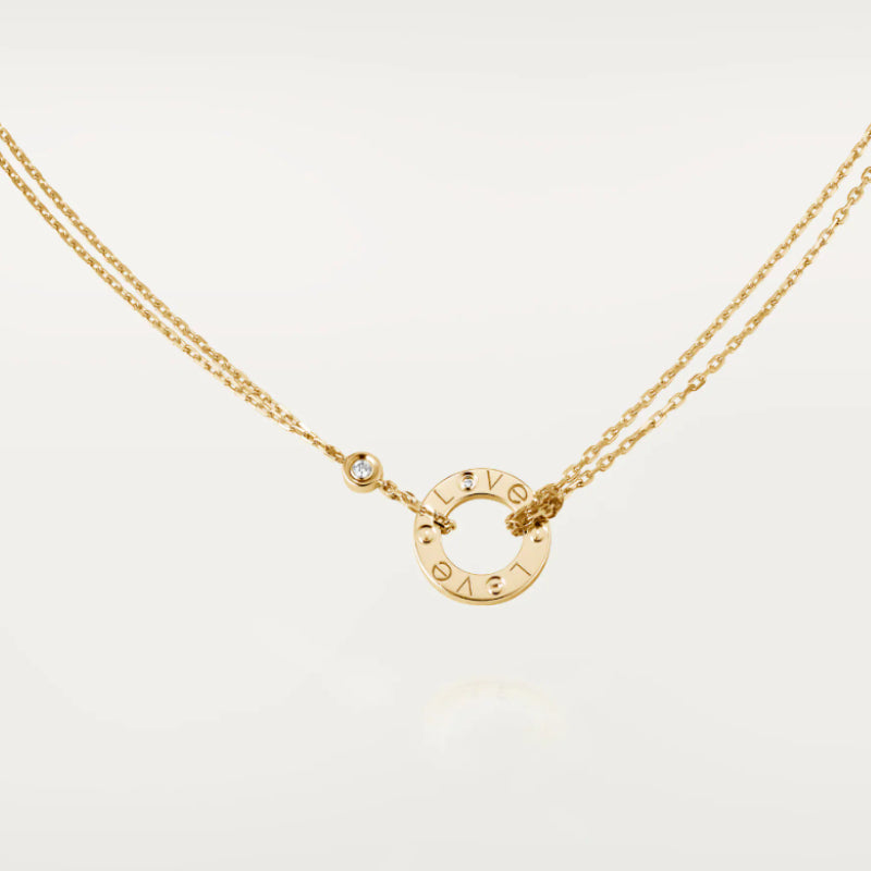 Collier circulaire à double chaîne et clous décoratifs