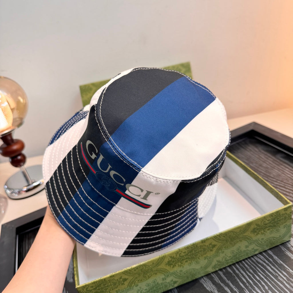Colorblock Lettered Bucket Hat