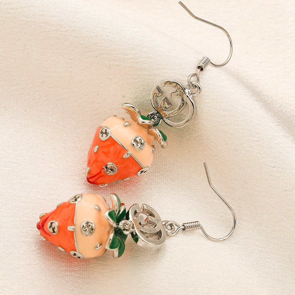 304 Stainless Steel Strawberry Earrings, Bracelet & Necklace Collection