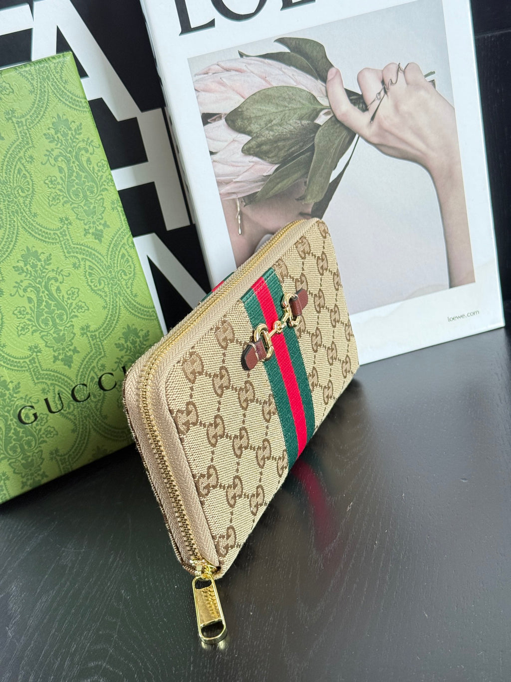 Cartera larga Monogram Stripe 010