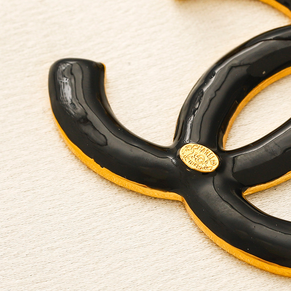 Alloy Color-Inlay Pave Emblem Brooch