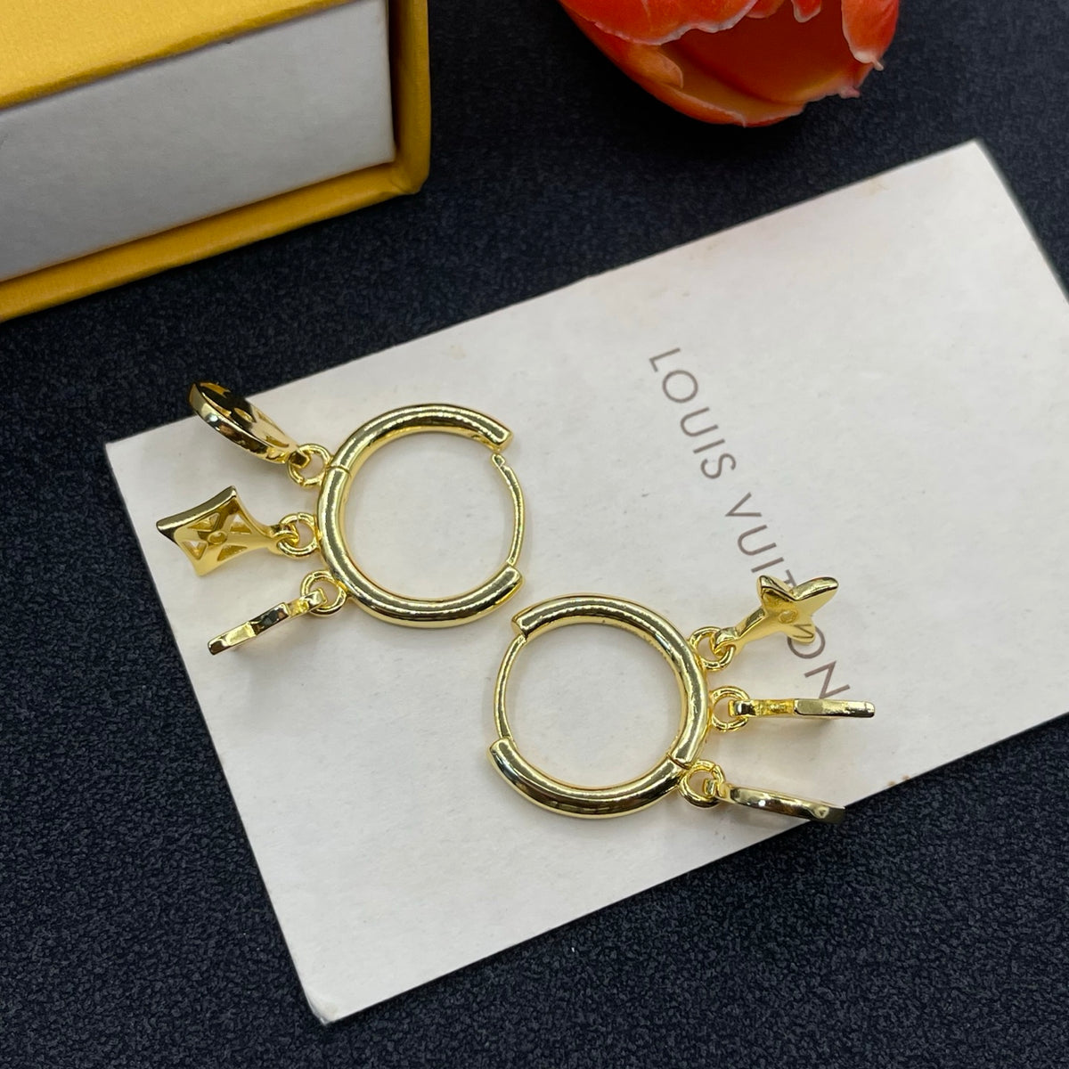 Polished Charm Hoop Earrings