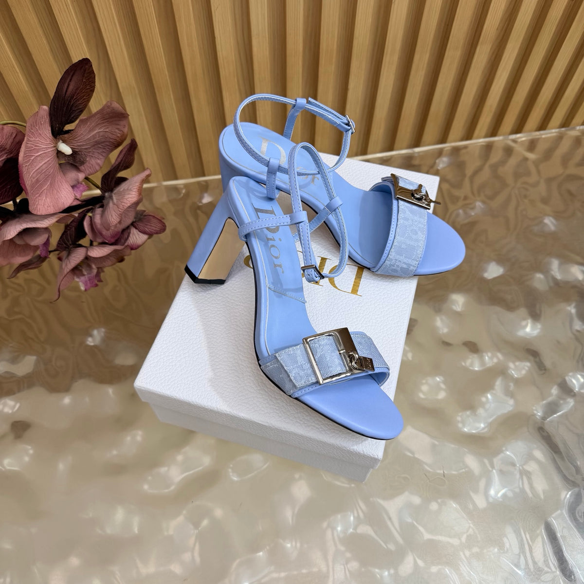 Ankle-Strap Block Heel Sandals