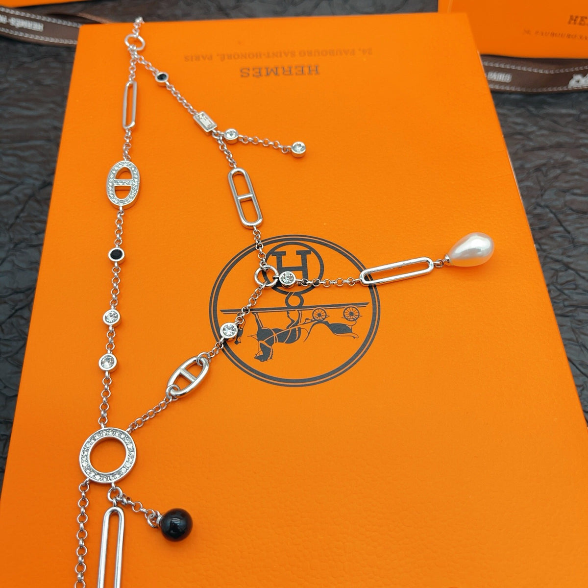 Mixed-Link Y-Drop Chain Necklace