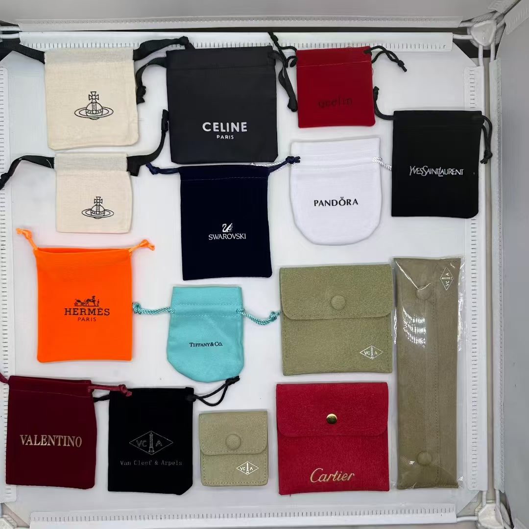 Bolsa de veludo personalizada