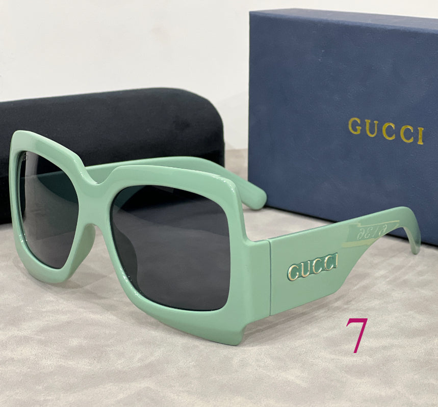 Gafas de sol de mariposa extragrandes con patillas anchas con logotipo