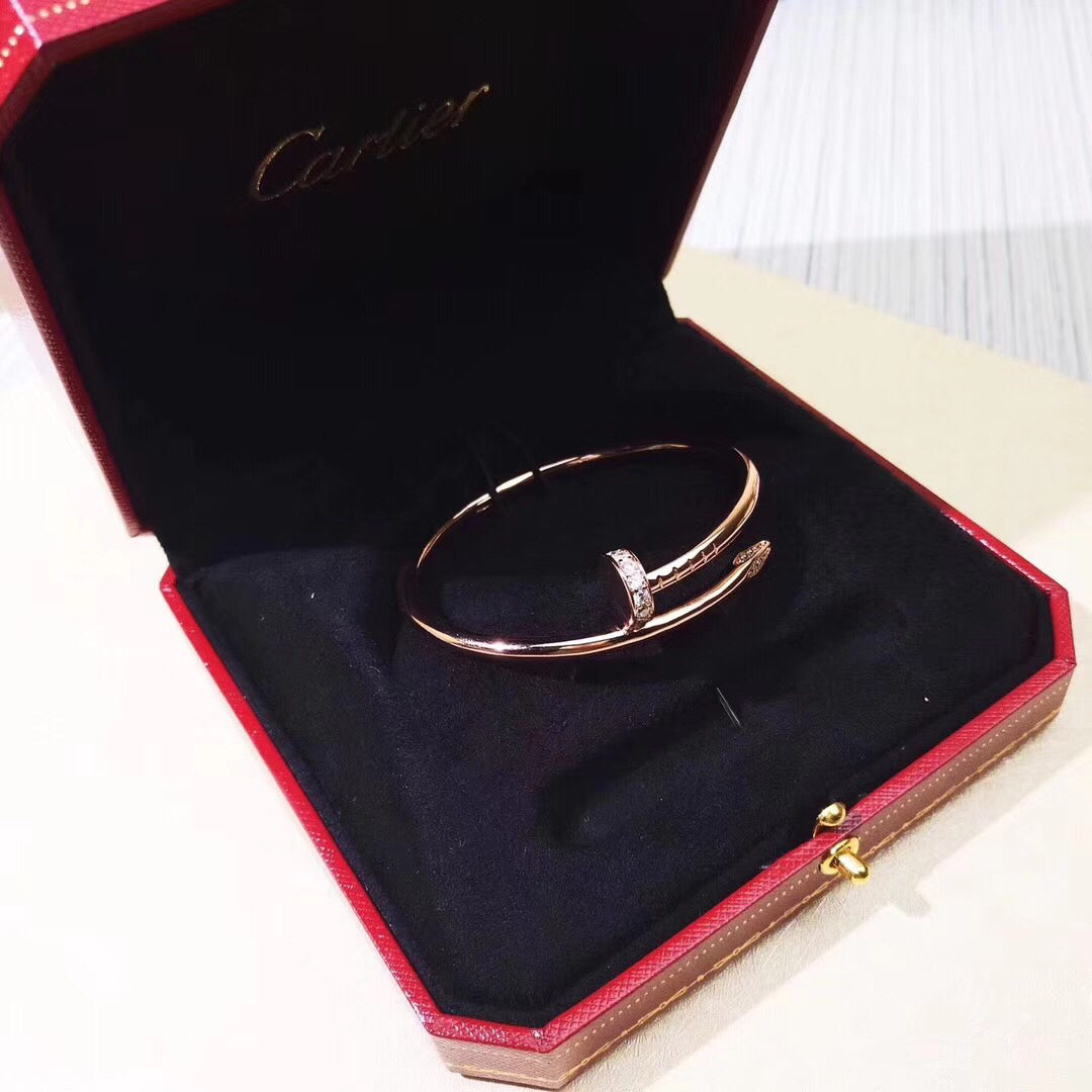 Polished Nail Bangle Bracelet