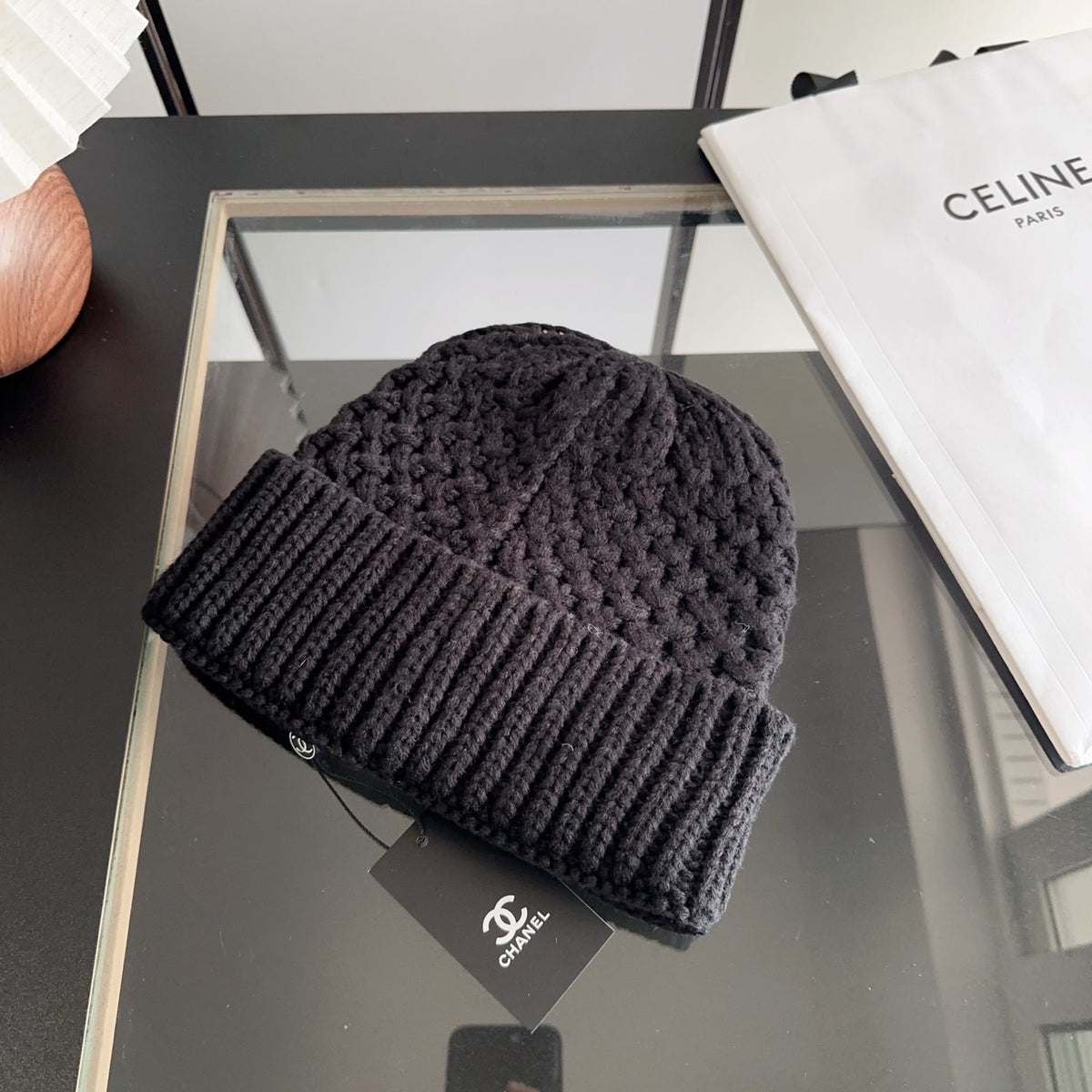 Chunky Cable Knit Cuffed Beanie