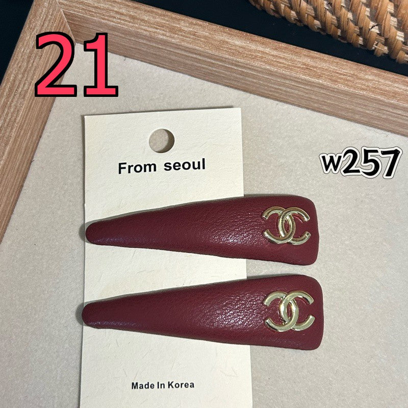 Decorative Hair Clip - Bow, Plaid and Emblem Options