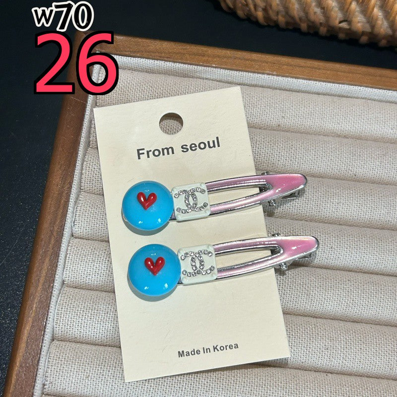 Decorative Hair Clip - Bow, Plaid and Emblem Options